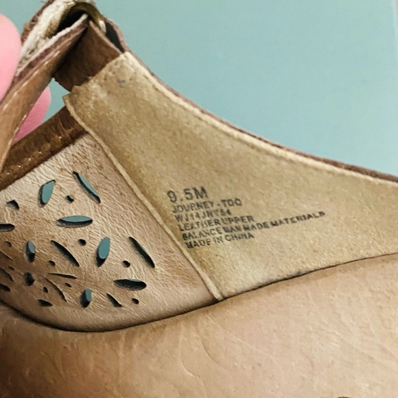 Jambu Leather Platform MaryJane Tan Sandals Women’s Size 9.5 - Picture 13 of 14